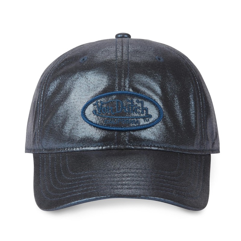 Von Dutch Women Men Baseball Cap Glitter Adjustable Cap, blue