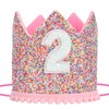 Eoopoon Rainbow Half Birthday Crown Hat - Party Decoration for