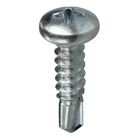 L.H. Dottie TEKPH101 Self Drilling Screw, Pan Head, Phillips, 10 by 1-Inch Length, Zinc Plated, 100-Pack