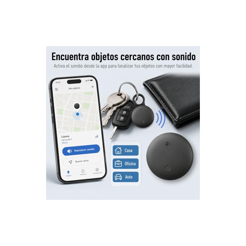 RVFRGRD Paquete de 4 Rastreador GPS Tracker,Localizadores GPS Compatible con