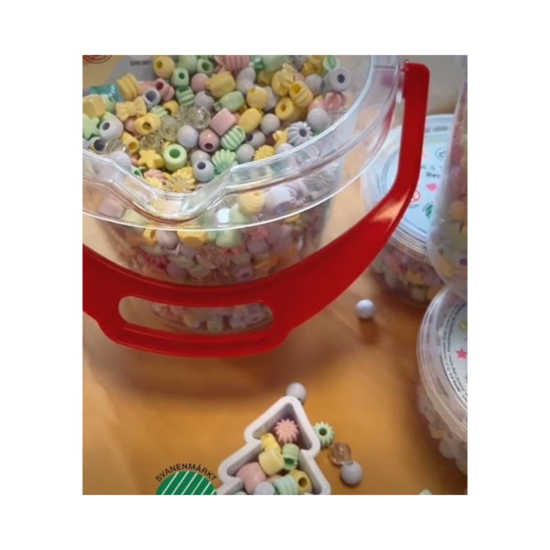 DANTOY 520 Pastel Coloured Craft Beads Recycled Plastic 5911