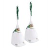Libman 1196, 2-Pack Bowl Brush and Caddy, White/Green