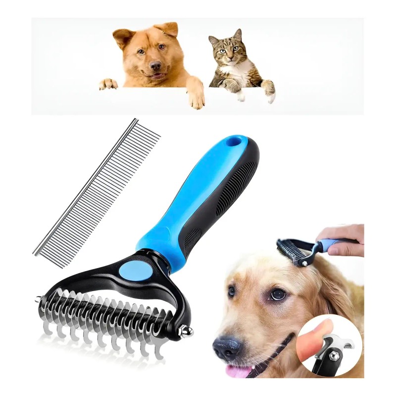 2 En 1 Cepillo Entre Gatos Y Perros Pet Hair