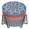 Ideen mit Herz 12 Diamond Painting Coasters with Metal Stand
