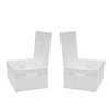 Arpan White Paper Rope Storage Basket Box With Lid &