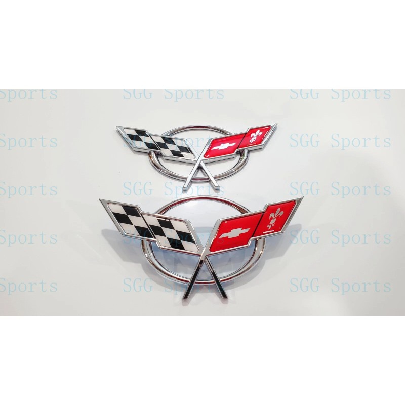 AUTO 2PC 1997-2004 C5 Corvette Chrome Front Bumper Rear Deck