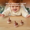 DadCarved Spinning Top Toys | 3 Pcs Handcrafted Wooden Top