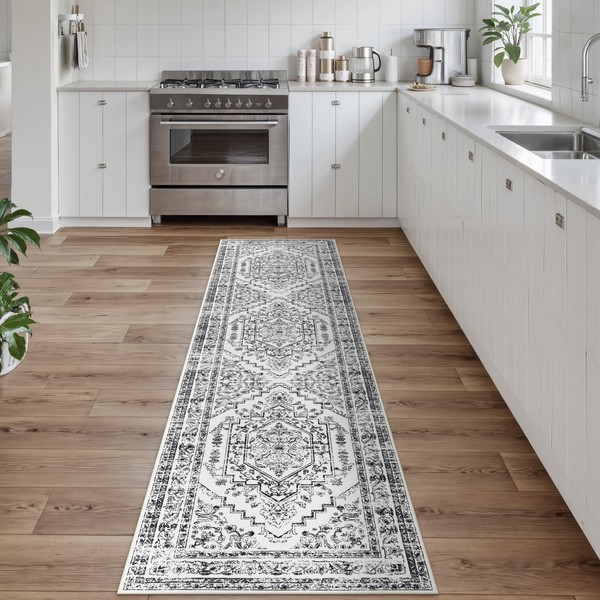 Uphome Long Washable Runners for Hallways, 2x8 Boho Kitchen Runner