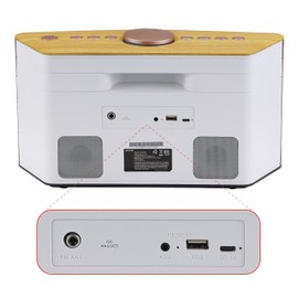 Aiwa Exos 5 Wireless Speaker - Unleash Powerful Sound and Versatile Connectivity On-The-Go Experience Bluetooth Freedom, FM Radio, Clock, 20W RMS, LCD Display, and Alarm Clock Functionality