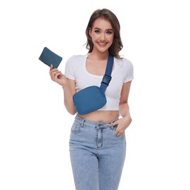 Lamumu Belt Bag for Women & Men with Coin Purse & Long Strap, Crossbody Fanny Packs for Women, Trendy-Fashion Waist Packs