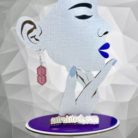 Unbranded Y2K Earrings S-thing 90s Pink Rhinestone Colorful Doodle - Pink