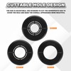 sourcing map 2pcs Wall Split Flange 0.59" (15mm) Plastic Round