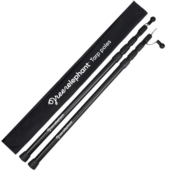 Green Elephant Camping Tarp Poles - Adjustable Aluminum Telescoping Tent