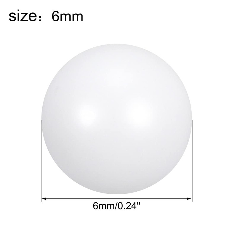 sourcing map PTFE Ball, 6 mm Diameter, Floor Ready, Diaphragm