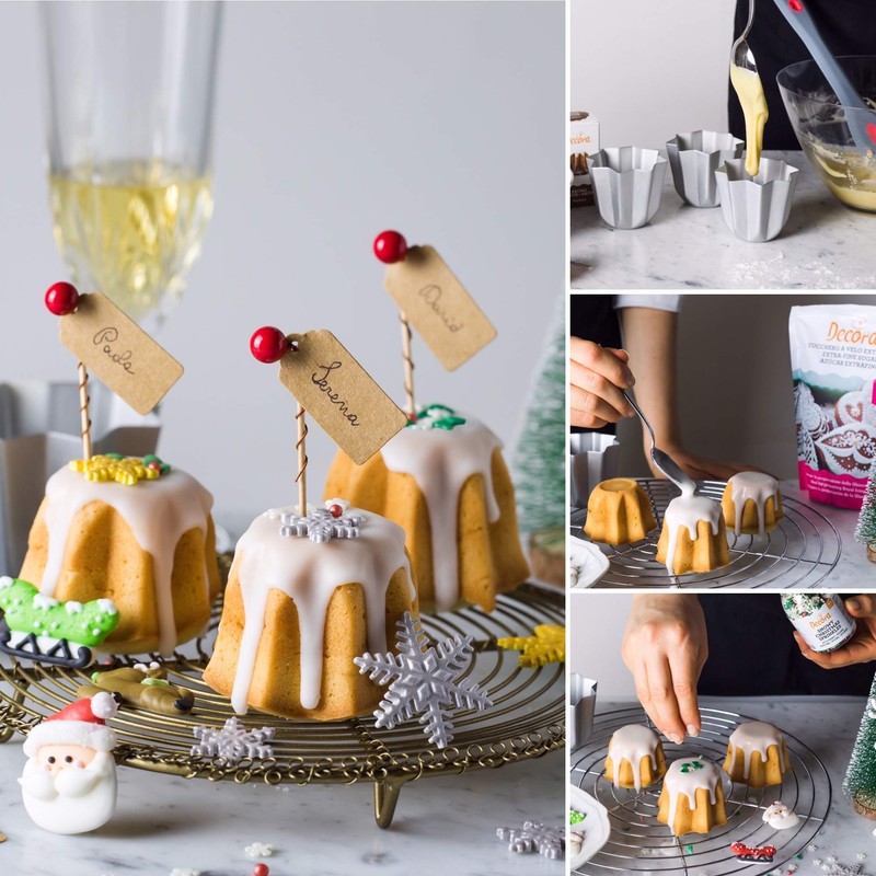 Decora 0062684 Backform für Mini-Pandoro, eloxiertes Aluminium, 7.5 X 6.3