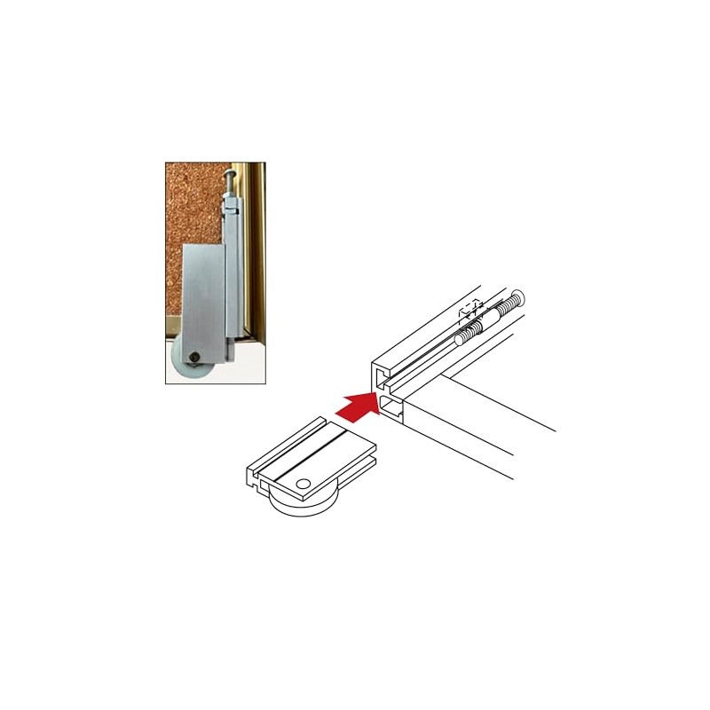 Prime-Line N 6598 Bypass Door Roller Assembly, 1-1/2 in. Nylon