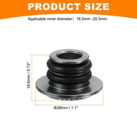 HARFINGTON Bar End Plugs Aluminum Handlebar End Caps Bike Plugs with Matching Rings for MTB Road BMX Fixed Gear Bike, Gray