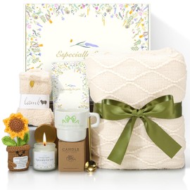 AmeLeis Birthday Package for Women, Self Care Box, Get Well Package & Mug Gifts Set for Her, Mom, Sister and Best Friend(Green White)