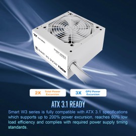 Smart W3 Series Snow Edition 80Plus Certified 700W Power Supply; ATX v3.1 Spec; 120mm FDB Fan; PS-SPW-0700NNFAWU-W; 5 Year Warranty