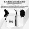 French Door Security Lock, 3-Digit Zinc Alloy Double Door Handle