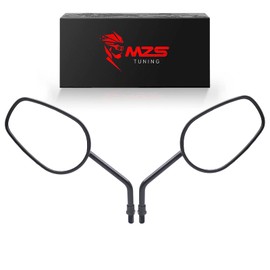 MZS Cruiser Motorcycle Mirrors Black, Touring Rear View Side Mirror Adjustable Compatible with Vulcan 500 650 700 750 800 88 900 1500 1600 1700 2000 S | Boulevard Intruder Marauder Savage
