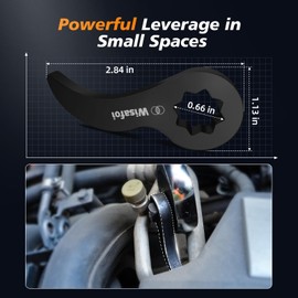 Innovative Pry Bar Wrench Adaptor Head 1/2" D 8pt (Square), Crowbar Adapter Head Tools Fits 1/2 Ratchet, Half Shaft Removal Car Repairing Tools for Tight Spaces