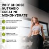 Nutrabio Pure Micronized Creatine Monohydrate Powder Supplement, Unfla
