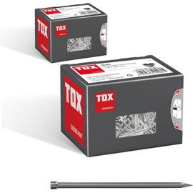 TOX 063100202_2 Wire Pins Nails Set, Size 1.6 x 30 mm with Compression Head for Almost Invisible Fixings in Wood, Universal Use for Indoor and Outdoor Use, 2 x 400 g in Box