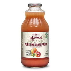 Lakewood Organic PURE Pink Grapefruit Juice, 32-Ounce Bottles (Pack of 6)