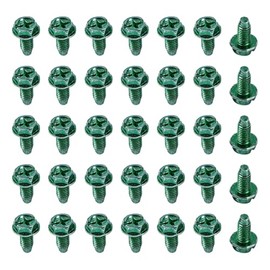 100 Pcs Hex Head Ground Screws Green Electrical Box Grounding Screws Metal Junction Box Screw for Outlet and Switch Boxes for Industrial