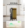 PELONIS Champagne Oil Filled Radiator Heater with Remote and Thermostat,