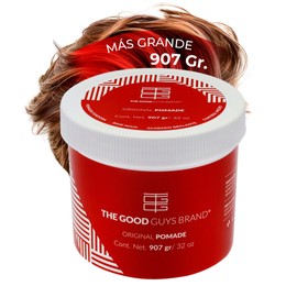 Cera para Cabello Hombre | Original Pomade Fijación Media | Aspecto Brillante y Saludable | Pomada para Cabello Hombre Sin Químicos Agresivos | Productos para el Cabello | THE GOOD GUYS BRAND (907gr)