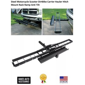 Autoparts Rear Carrier Hitch Mount Rack Assembly Anti Tilt Ramp For Motorcycle/Sco