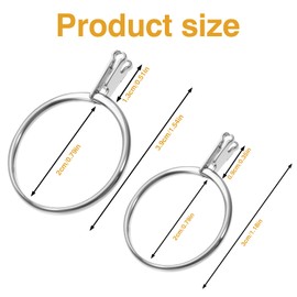TIESOME 2Pcs Silver Ring Try-On Tool, Stone Holder Spring Prong Claw Jewelry Display for Diamond Gemstone 2 Sizes
