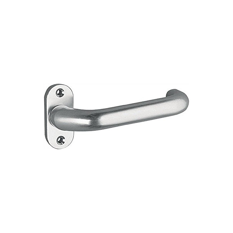 Rahmentürdrücker 308 VK 8mm festdrehbar Alu F1 natur