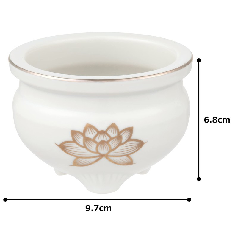 White Gold Lotus Incense Burner