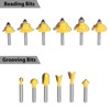 Ozmatip Router Bit Set ,Tungsten Carbide Router Bits Set 1/4
