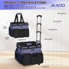 JKAOO Large Rolling Cleaning Caddy Bag with Detachable Trolley, Waterproof