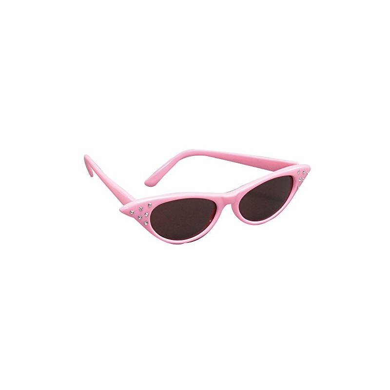 Bristol Novelty BA995 50'S Dark Lens Sunglass, Womens, Pink, One