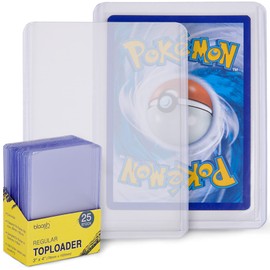 blaash® Regular Toploader | 25 Premium Protective Cases | 3 x 4 Inches | Transparent Card Sleeves for All Standard Playing and Trading Cards such as Pokémon, YuGiOh, MTG, Match Attax | Extra Clear