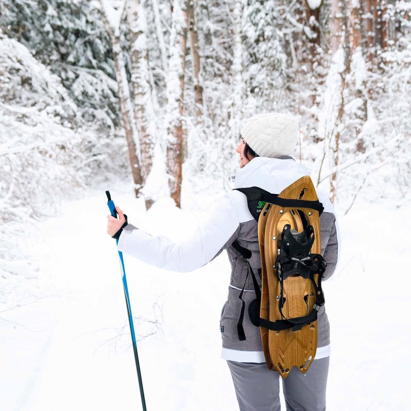 WANTALIS RaqBack Schneeschuhhalter für Erwachsene, Unisex, Schwarz, Universal
