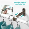 AMZSEVEN Adjustable Curtain Rod Brackets, Metal Window Drapery Rod Hanger