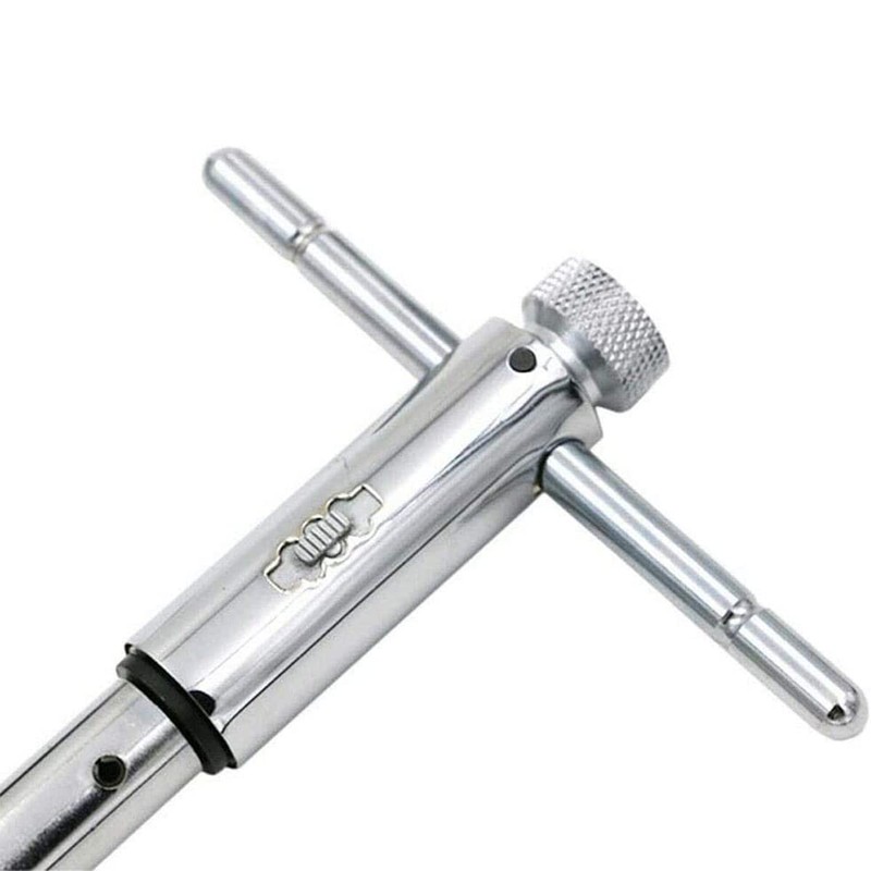 Extended M5-12 Ratchet Tap Wrench Adjustable T-Handle Spanner Hand Screw