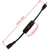 Black 3 Prong Extension Cord with Waterproof Switch，14AWG Heavy Duty