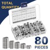sourcing map 80pcs Wire Thread Insert Kit M8 x 1.25