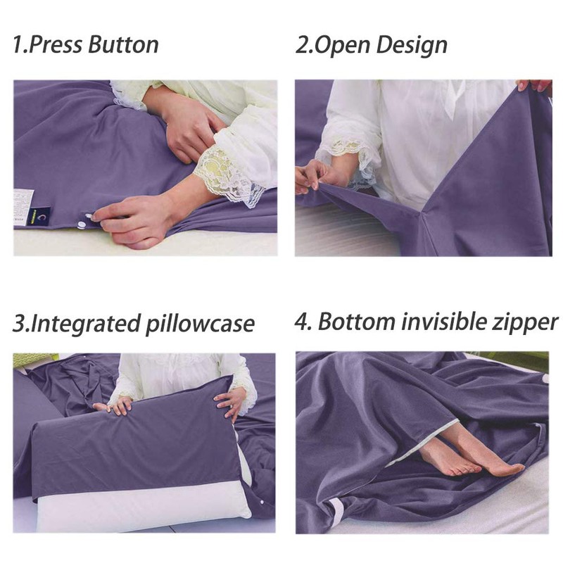 Sleeping Bag Liner Lightweight Compact Sleeping Bag Sack Portable Clean