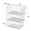 blitzlabs Wire Storage Basket Stackable Organizer Storage Baskets Bins Sturdy