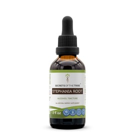 Secrets of the Tribe Stephania Root Alcohol Extract, High-Potency Herbal Drops, Tincture Made from Wildcrafted Stephania Root (Stephania Tetrandra) Dried Root 2 oz