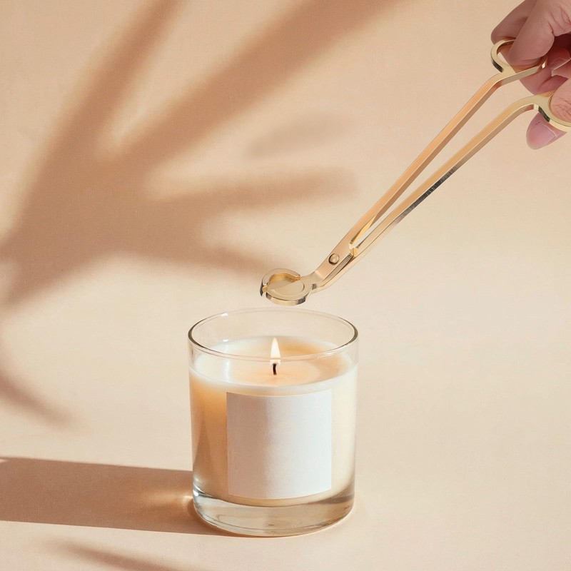 JIEYAO 10PCS Gold Stainless Steel Candle Wick Trimmers, 7 Inch