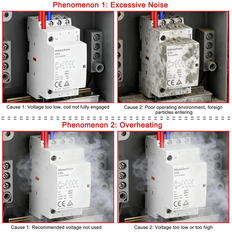 Heschen Household AC Contactor, HSR1-16, Ie 16A, 4 Pole, Four